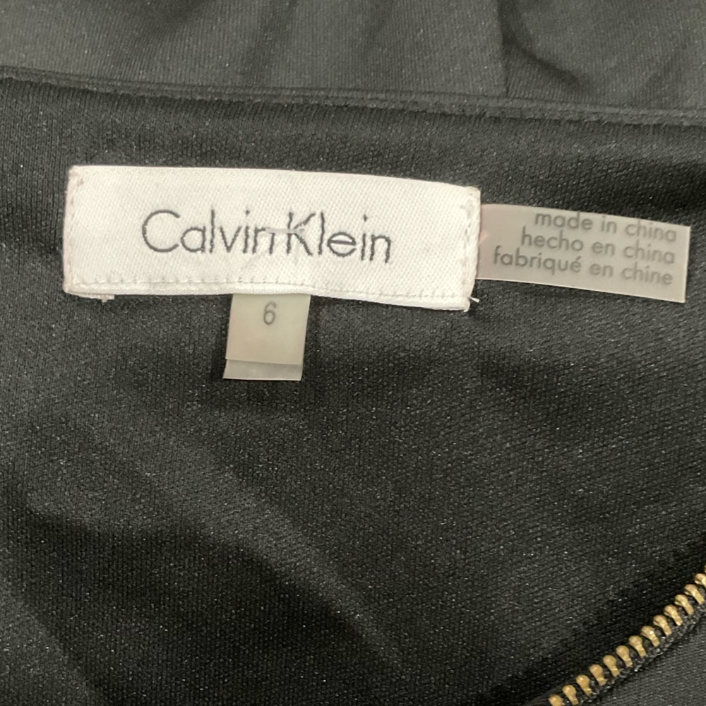 Calvin Klein Women's Black Knee Length Dress Size 6 Long Sleeve Casual NWT!! - Picture 5 of 9